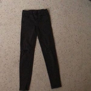 American Eagle black jeans with rips